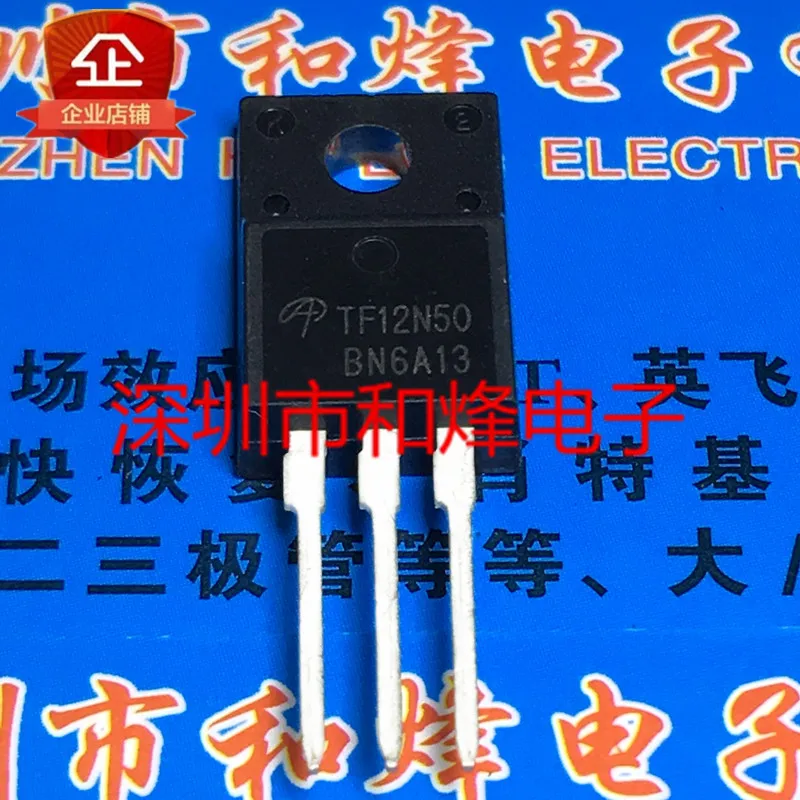 5PCS-10PCS TF12N50 AOTF12N50  TO-220F 500V 12A New And Original On Stock