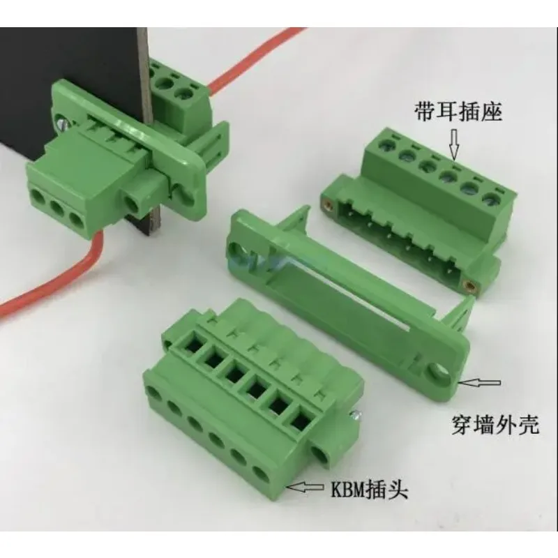 5sets  Chassis terminal block opening fixed male and female solderless pair K2EDGWC-5.08MM with KBM 2-24p