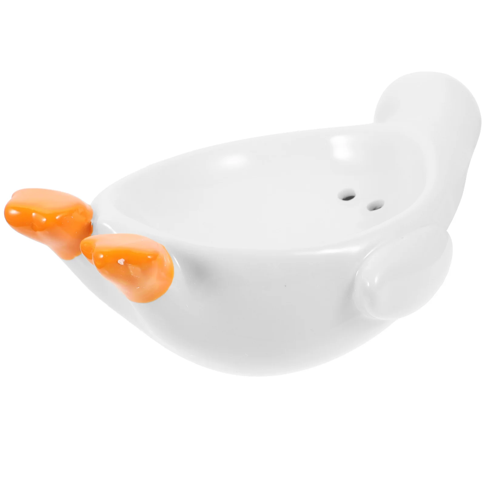 Duck Soap Holder Portable Punch-Free Design Bathroom Kitchen Soap Dish Self Draining Storage Rack Decorations