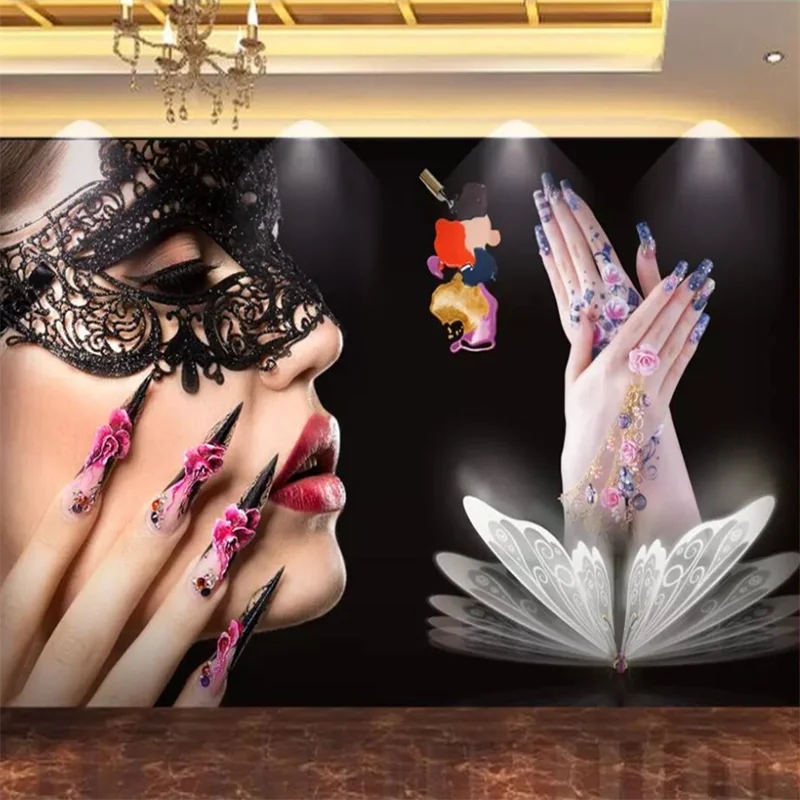 Beibehang niestandardowy mural fotorealistyczna tapeta 3d salon kosmetyczny manicure oprzyrządowanie tło dekoracja ściany malowanie 3d tapety