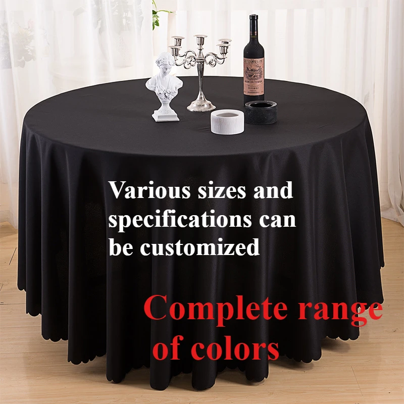 1 Pcs Round Tablecloth 108 Inch - Black Polyester Table Cloth for Round Table, Premium Stain and Wrinkle Resistant Washable Fa
