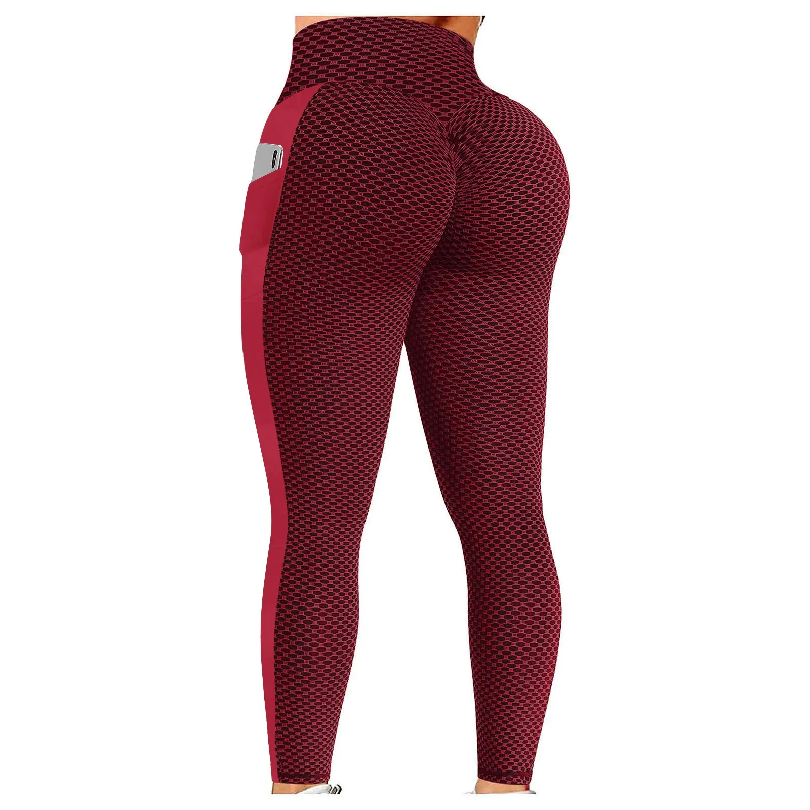 Women Sports Yoga Pants Seamless High Waist Leggings Quick Dry Fitness Yoga Hip Lift Pants Jacquard Fabric Multicolor Tights