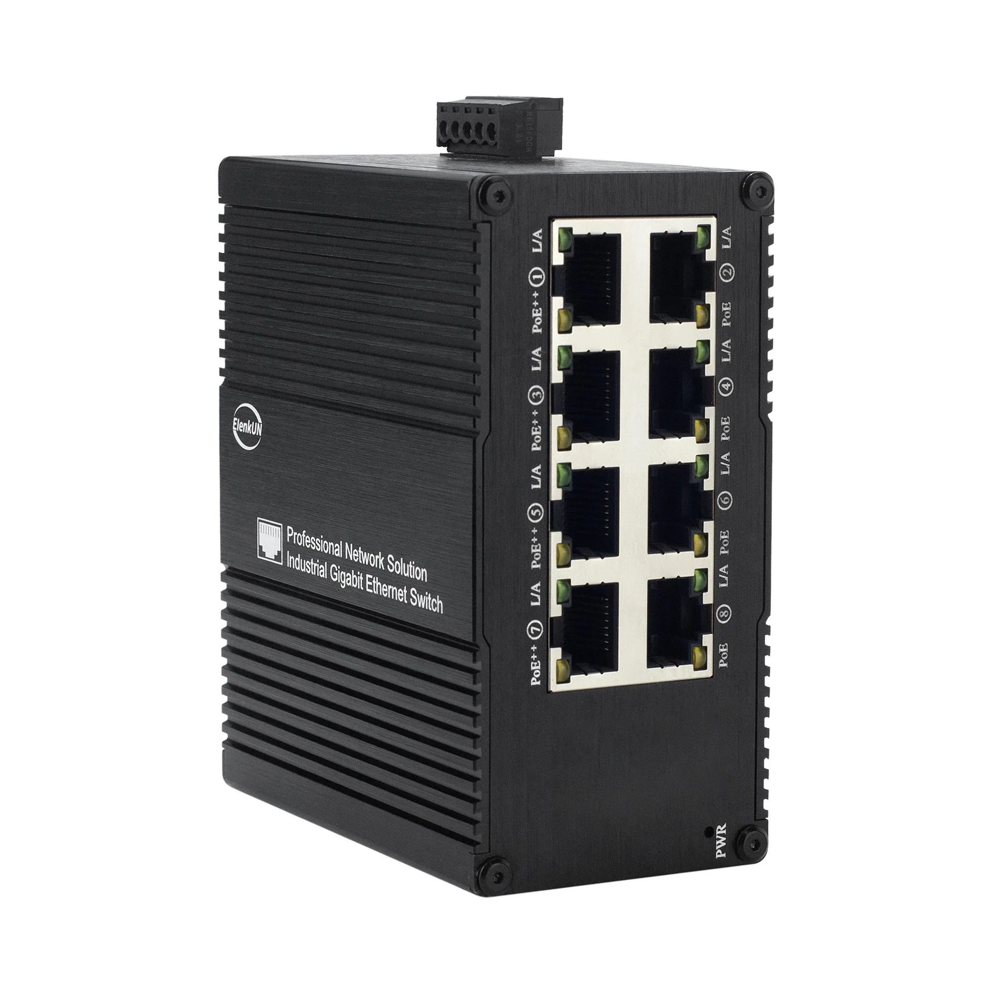 

8-Port Gigabit Unmanaged Ethernet Switch Aluminum Alloy Fanless Case Plug & Play Desktop Hub 10/100/1000Mbps Network Switch