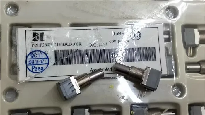 Bi P260P-D1 B100k single potentiometer, 20 mm long handle circle BI B100K