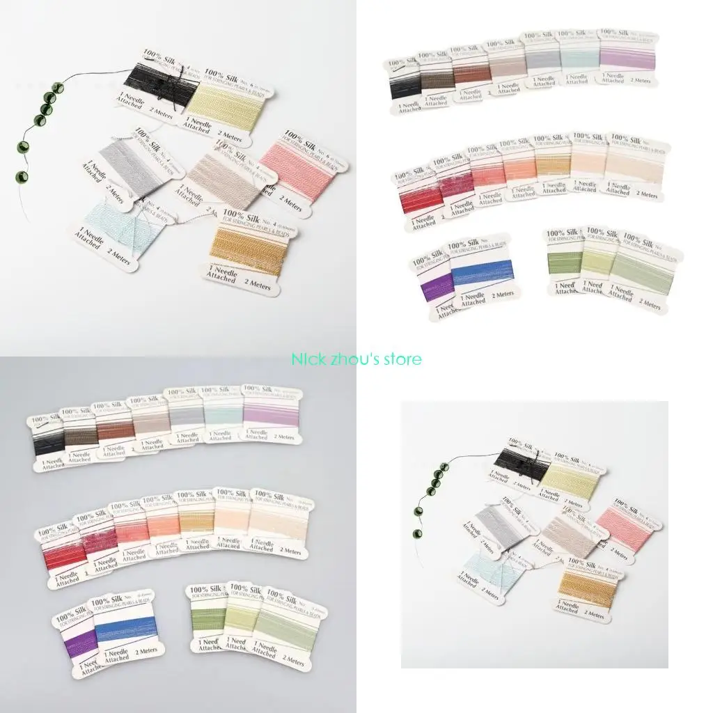 

E15E 20pcs Natural Silk Beading Cord Knotting Macrames Braided DIY Jewelry Making Beading Cord Lanyard Rope String