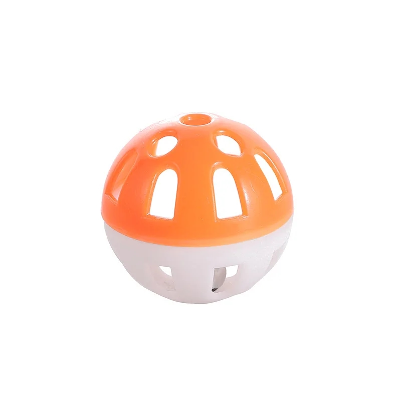 Random Colorful Bird Jingle Bell Plastic Balls Interactive Funny Plastic Jingle Ball Kitten Training Toy Pet Toy Accessory
