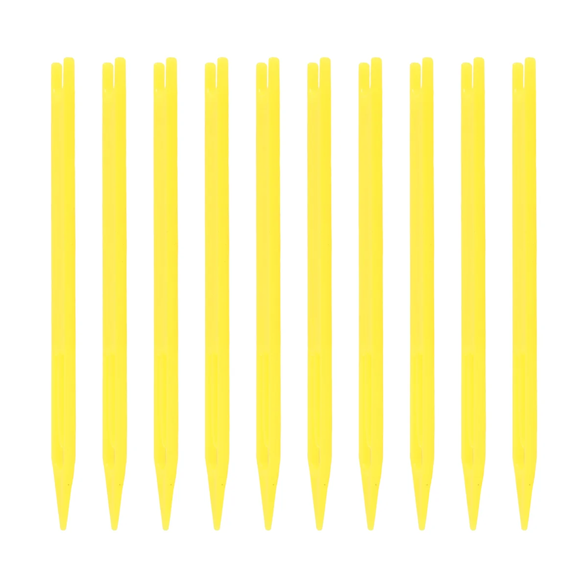 Filet de pêche en plastique jaune, réparation de canette de navettes, 2 # Johanna, 10 pièces