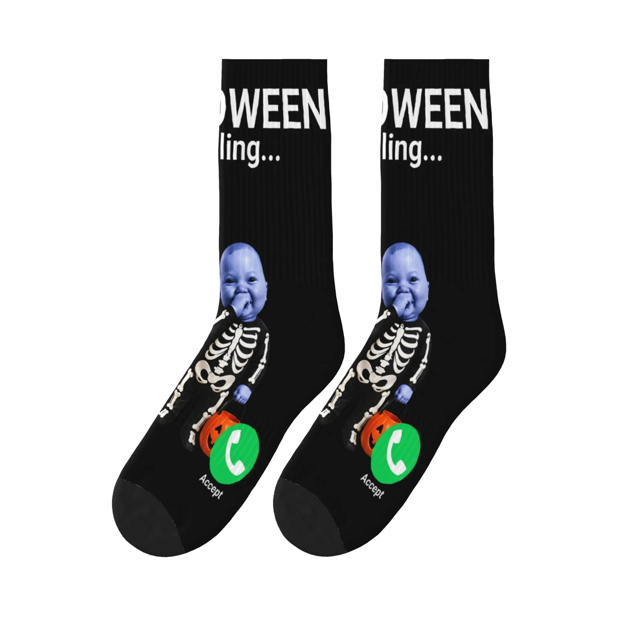 Halloween Tung Tung Tung Sahur AI Baby Stockings Men Socks Soft Harajuku Socks Spring Outdoor Sports Anti Graphic Socks Gift