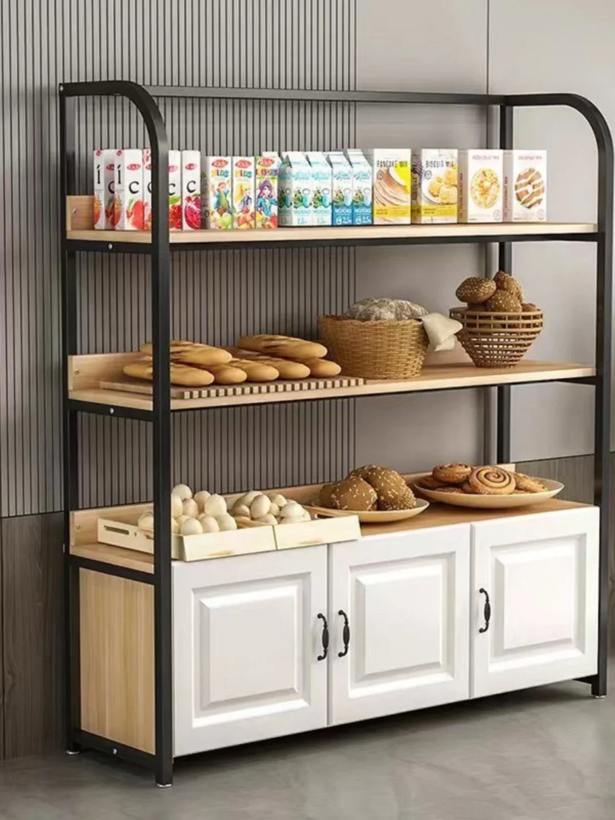 Online celebrity Food and Bread Cake Shop Zhongdao Cabinet Side Cabinet Sweet Shop Practical Shelf Pastry Display Shelf