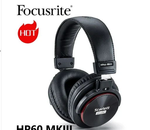 Focusrite Scarlett Studio HP60หูฟังแบบปิด MKIII คุณภาพเสียงสูงความสะดวกสบายที่ยาวนานสำหรับการบันทึกคอมพิวเตอร์