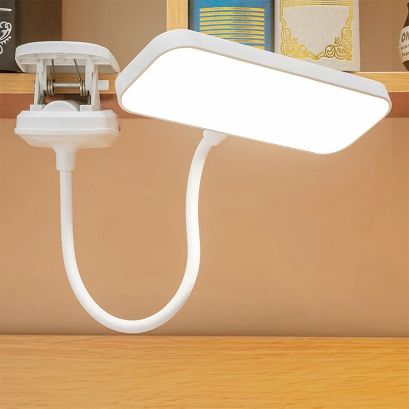 USB Rechargeable Eye-protection lamp  Three-speed Dimming Portable Folding Clip-on Reading Desk Lamp Office Work