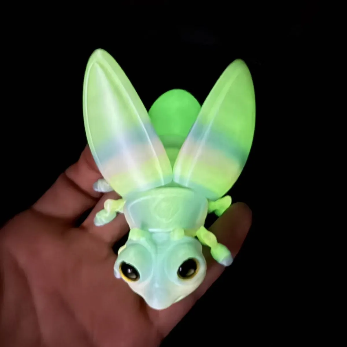 جديد اليراع لعبة مضيئة ثلاثية الأبعاد مطبوعة اليراع نموذج محاكاة الحيوانات مضحك الشكل الزخرفية سطح المكتب الحلي ألعاب أطفال هدية