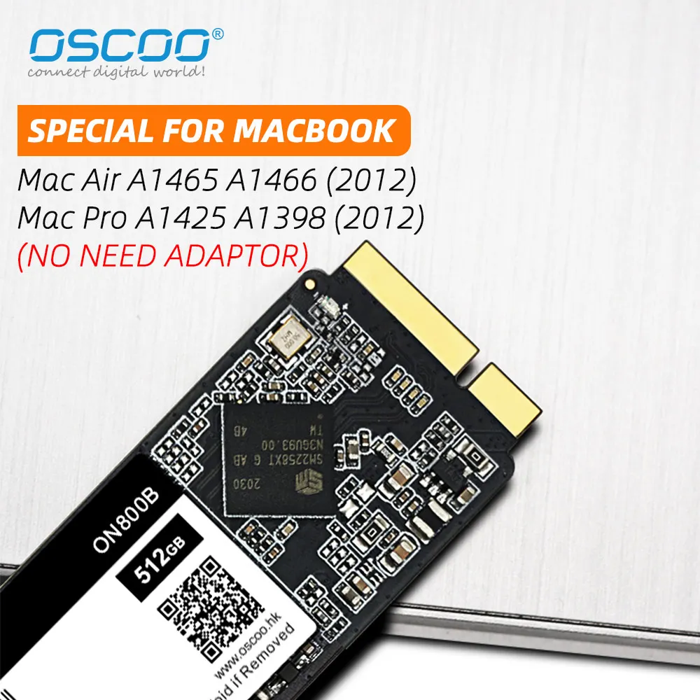 Oscoo-disco duro SSD de 128GB, 256 GB, 512GB, 1TB, para Macbook 2012Air, A1465, A1466, 2012Pro, A1398, A1425, Apple macbook ssd 3D, TLC, SATA3