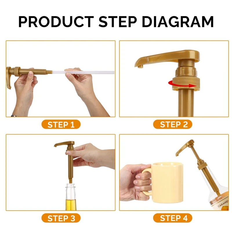 6PCS Coffee Syrup Pump Dispenser Syrup Pump For Coffee Syrup Bottle Coffee Syrup Pump Dispenser