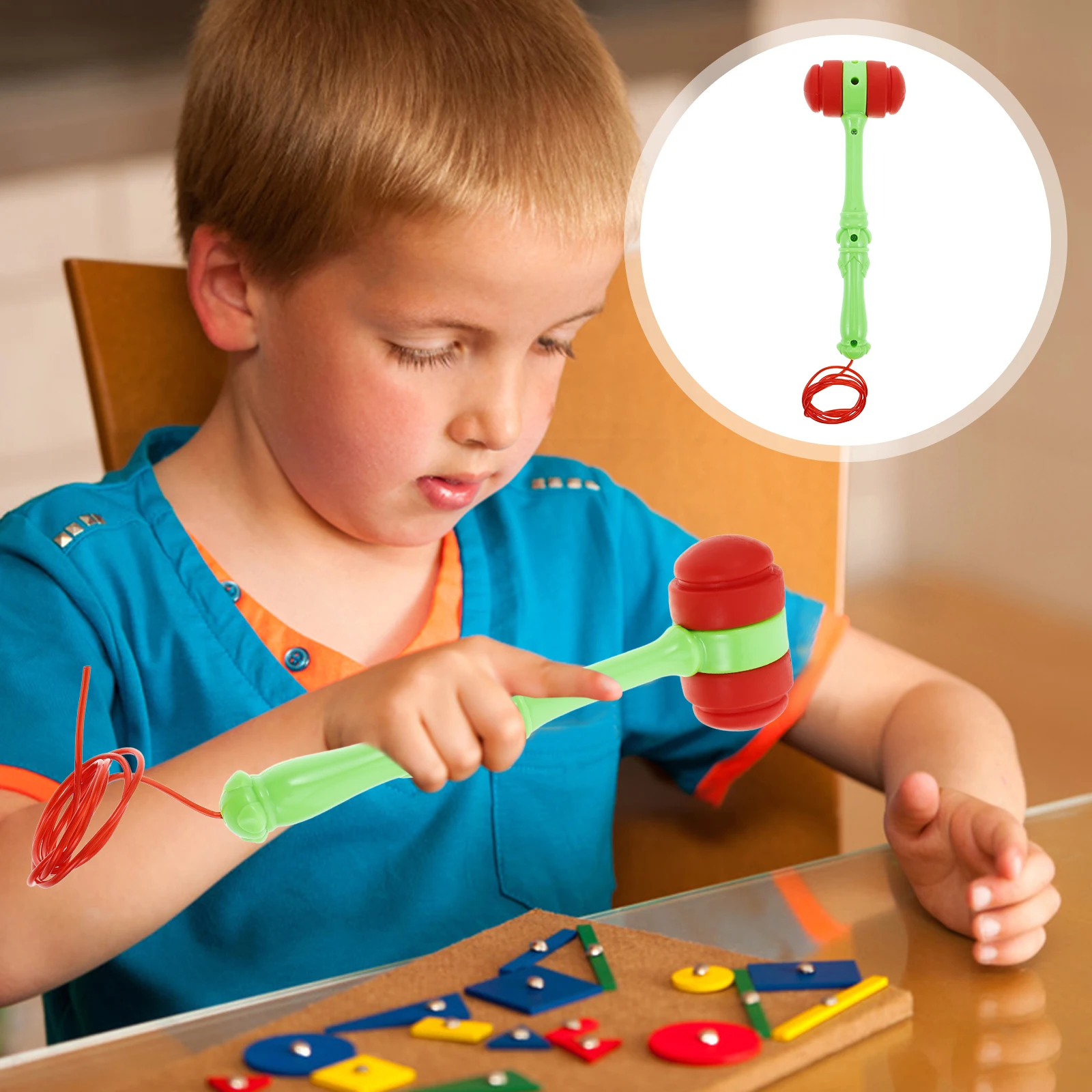 Kids Mallet Toddler Toy Squeaky Hammer Green Portable Pounding Toy Hammers Kids Hammer Toys Early Educational