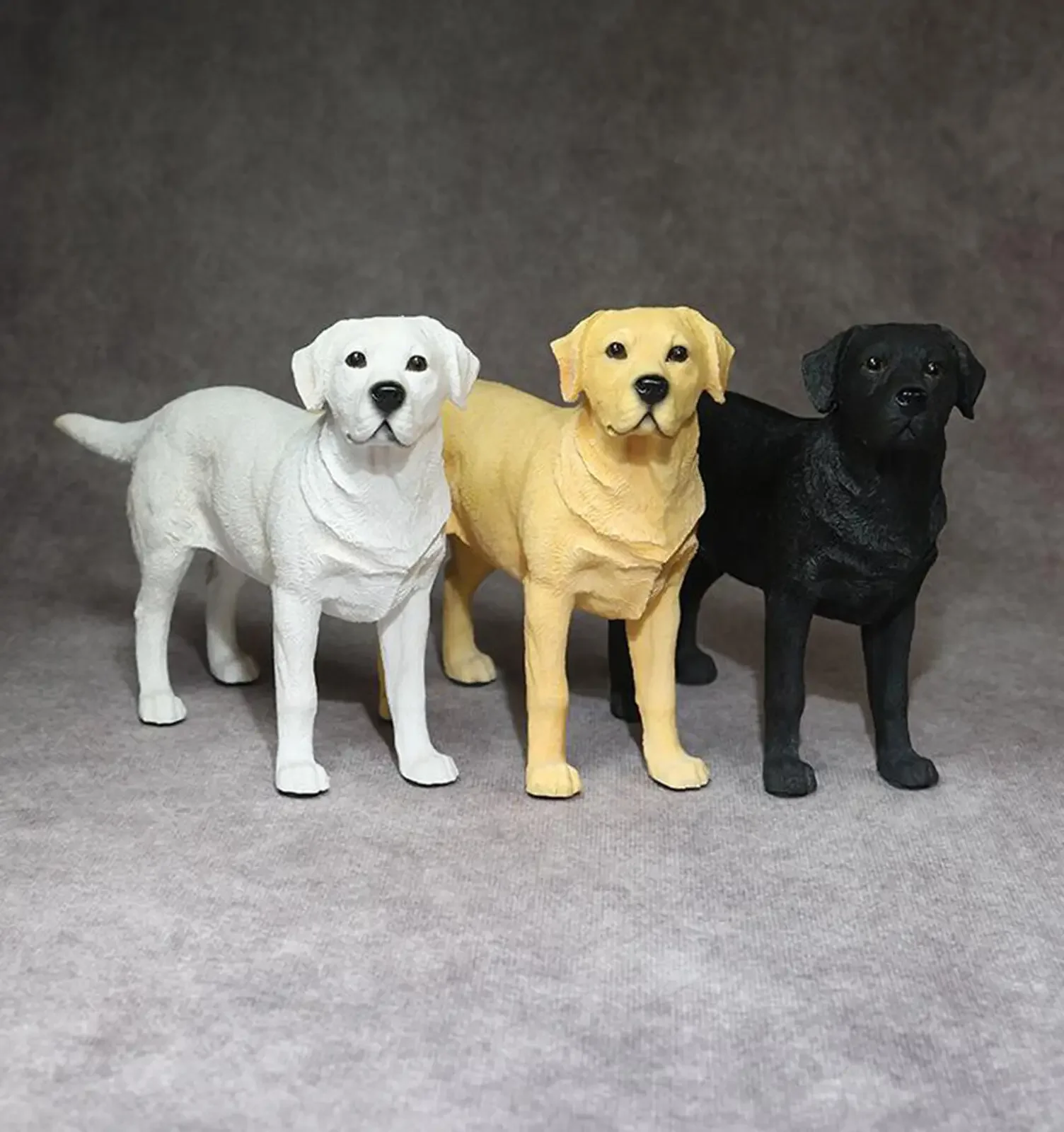 

JJM Standing Labrador Retriever Dog Model Pet Animal Figure Car Decoration Collector Desk Realistic Birthday Gift Toy