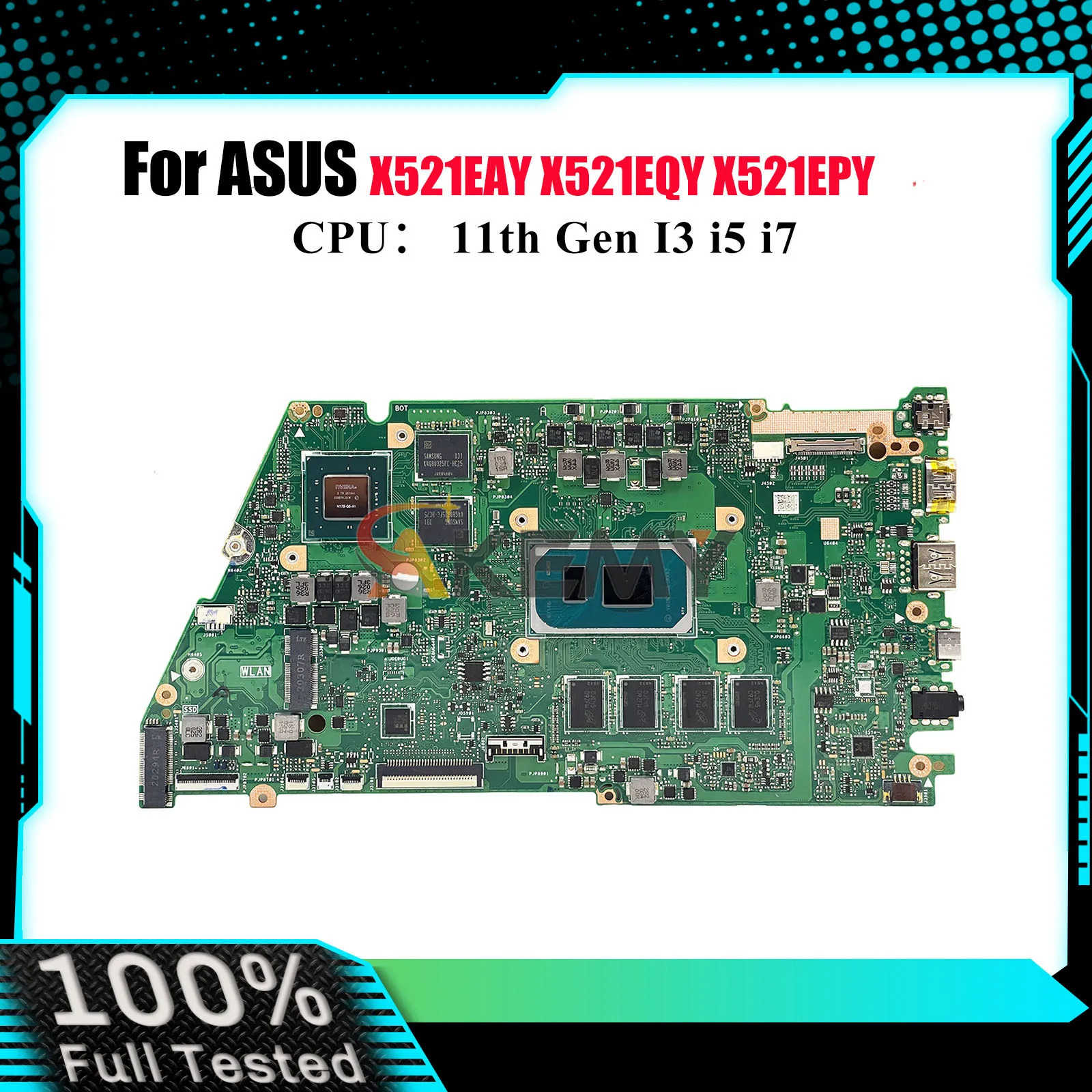 

X521EQ Материнская плата для ноутбука ASUS X521E I521E R521E X521EPY K533E V533E X521EAY X521EQYB X521EQY Материнская плата с 11-го поколения I3 i5 i7