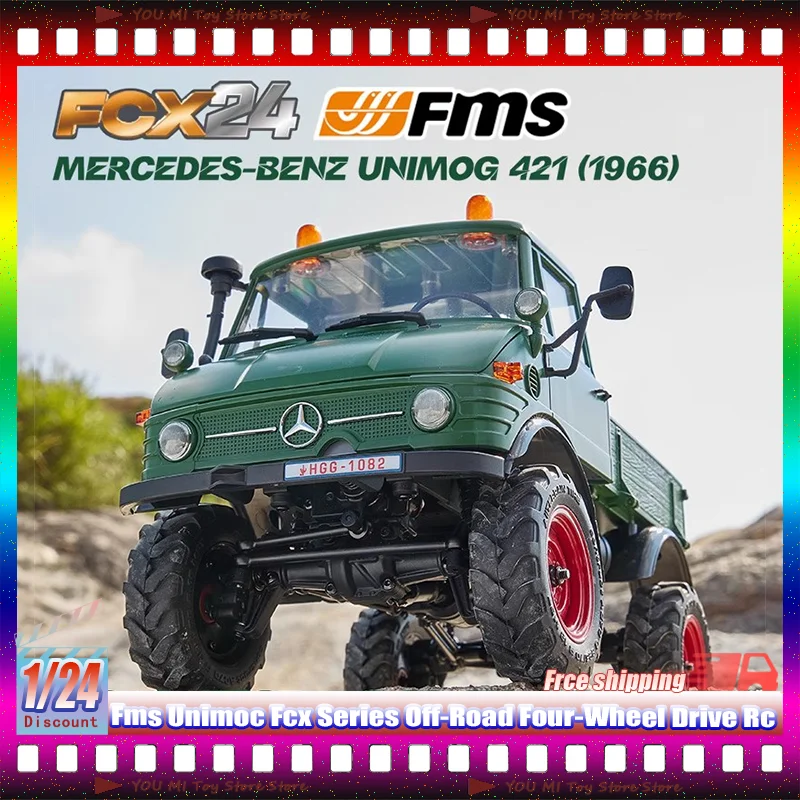 

Fms 1/24 Unimoc Fcx Series Внедорожный полноприводный радиоуправляемый альпинистский автомобиль с дистанционным управлением Электрический симулятор Модель автомобиля Пользовательская игрушка