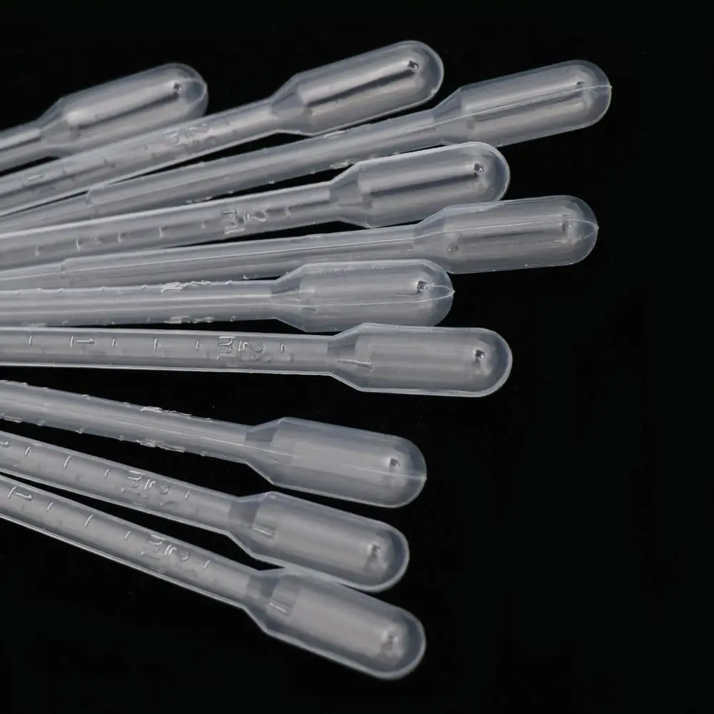 100/250Pcs Useful Home Test Tubes Transparent Plastic Pasteur Graduated Pipettes Disposable Dropper Liquid Transfer