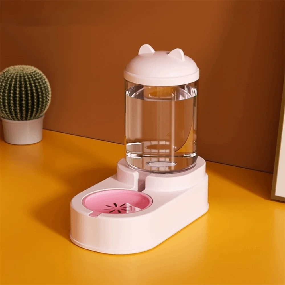 

Large Capacity Cat Automatic Feeder Durable Anti Spill Pet Water Dispenser Plastic Cartoon Shape Dog Feeder for Cats and Dogs