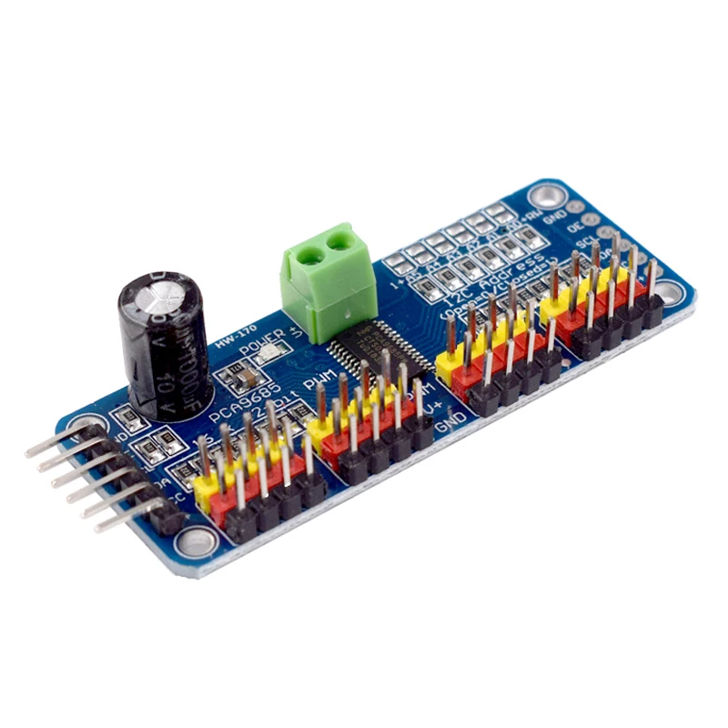 1-10PCS PCA9685 Robot Controller IIC Interface 16 Channel 12-Bit PWM Servo Motor Driver Board for Arduino Robot/ Raspberry Pi