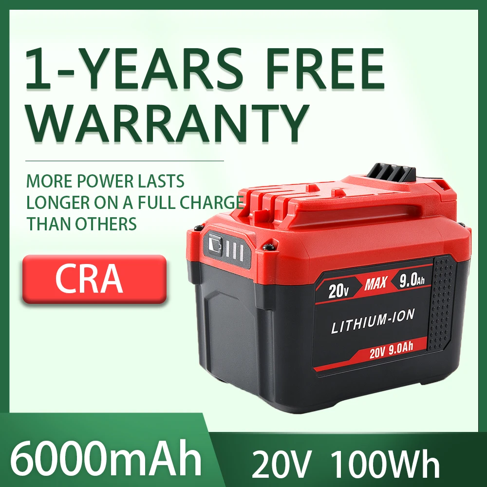 

20V 6.0Ah Replacement Battery for Craftsman V20 Lithium Ion Battery for CMCB205 CMCB204 CMCB206 CMCB202 CMCB201 20V Cordless Pow