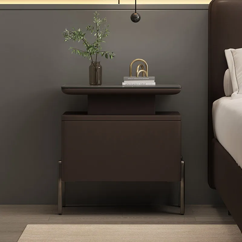 Aesthetic Trendy Nightstand Modern Luxury Display Storage Vintage Nightstand Nordic Comodino Bedroom Furniture