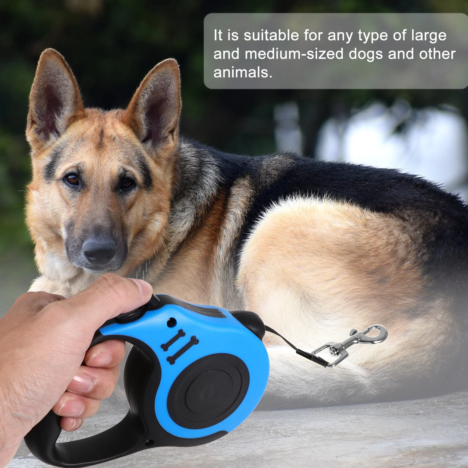 

Retractable Pet Leash Automatic Traction Rope For Dog Puppy Durable Abs Shell Non-Skid -Hand Operation Telescopic Dog