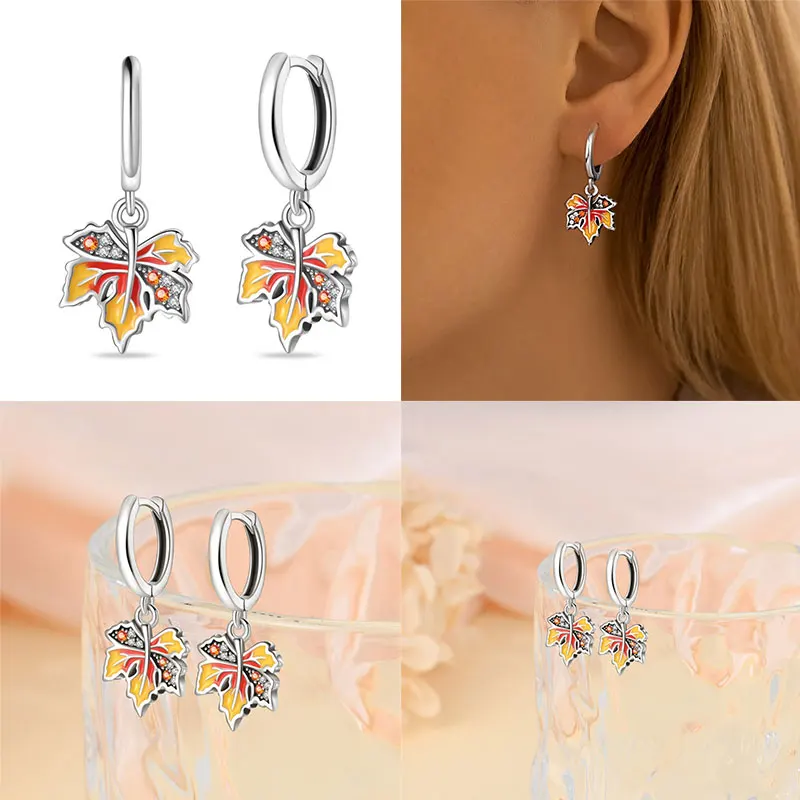 2024 Autumn Christmas Series 100% 925 Silver New Pine Cone Christmas Tree Women\'s Earrings Suitable For Party Anniversary Gift