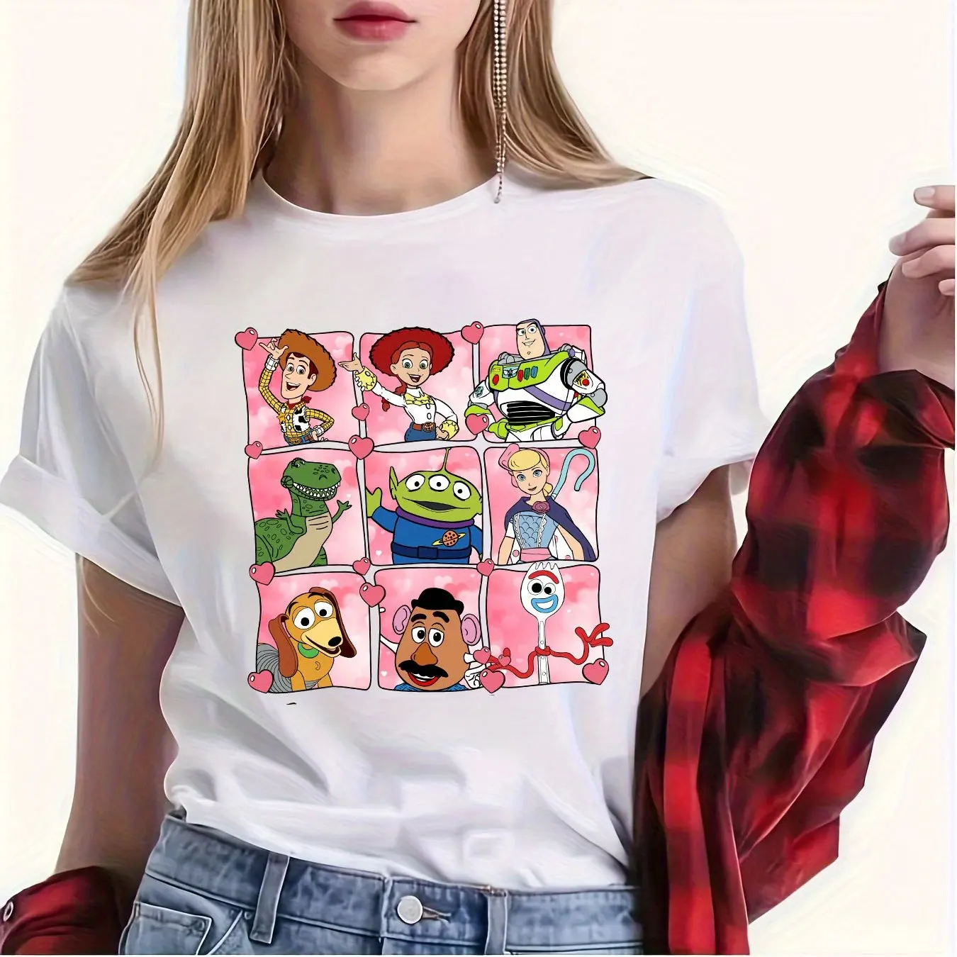 

Детская летняя футболка Disney Toy Story Woody для мальчиков и девочек, семейная одежда для родителей и детей, повседневная свободная удобная футболка с короткими рукавами для мужчин и женщин