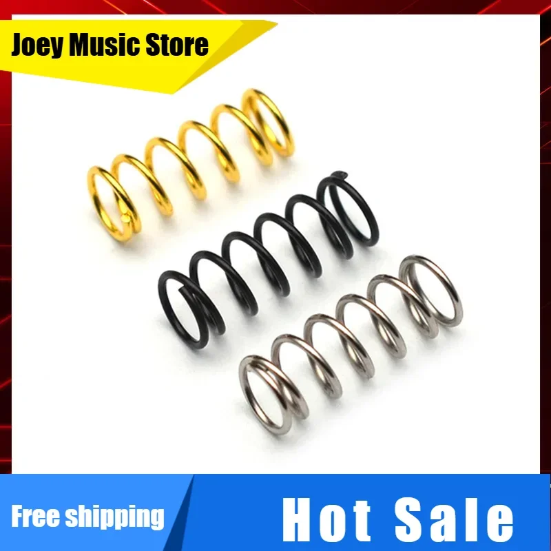 

6 шт. прямые гитарные пружины 11,5x4,5 мм, пружина для седла электрогитары, регулировочные пружины для гитарного моста, черный/золотой/хром