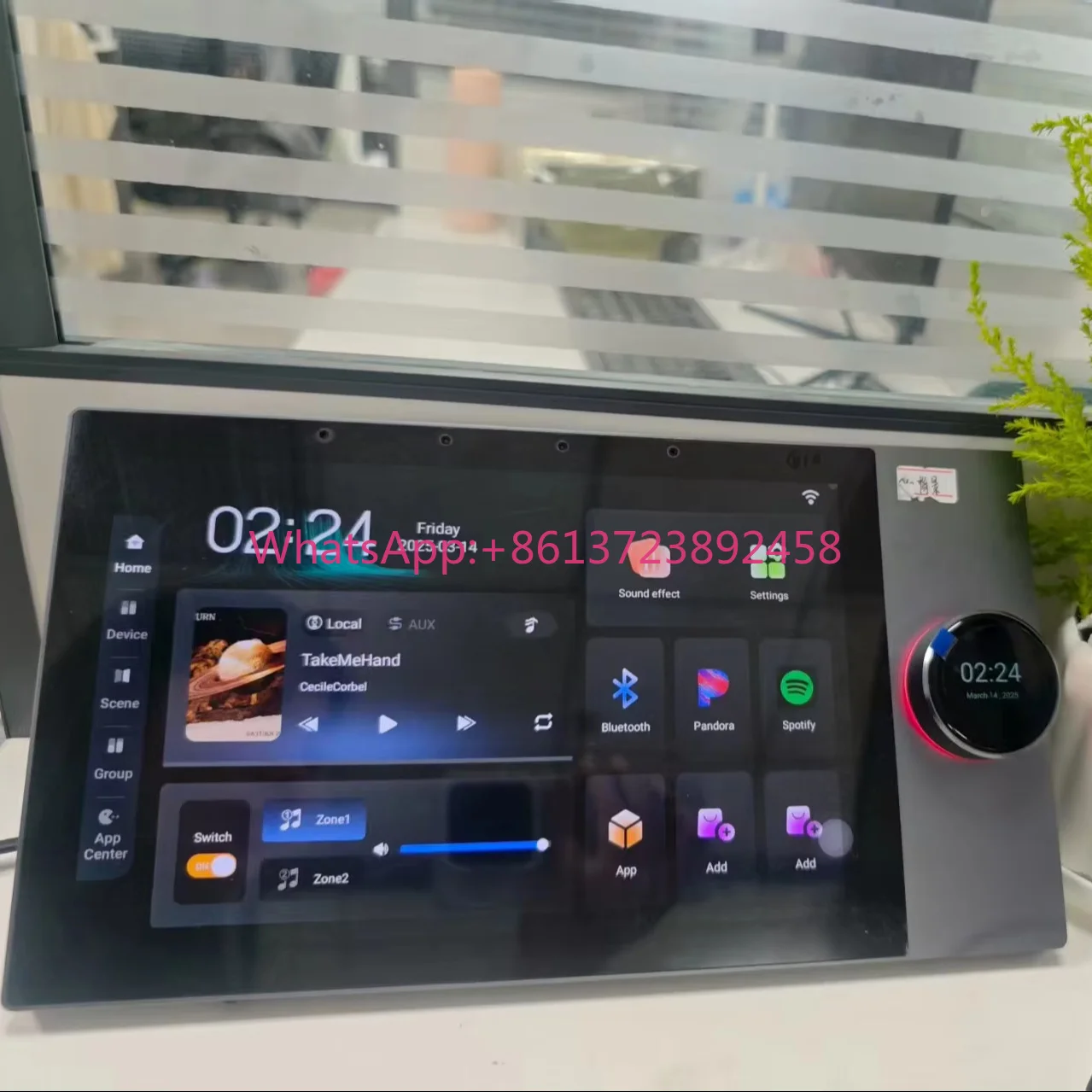 Tuya 10 Inch Smart Home Central Control Screen with IPS Display WIFI App Controlled ZIGBEE Two Zone Host Background Music