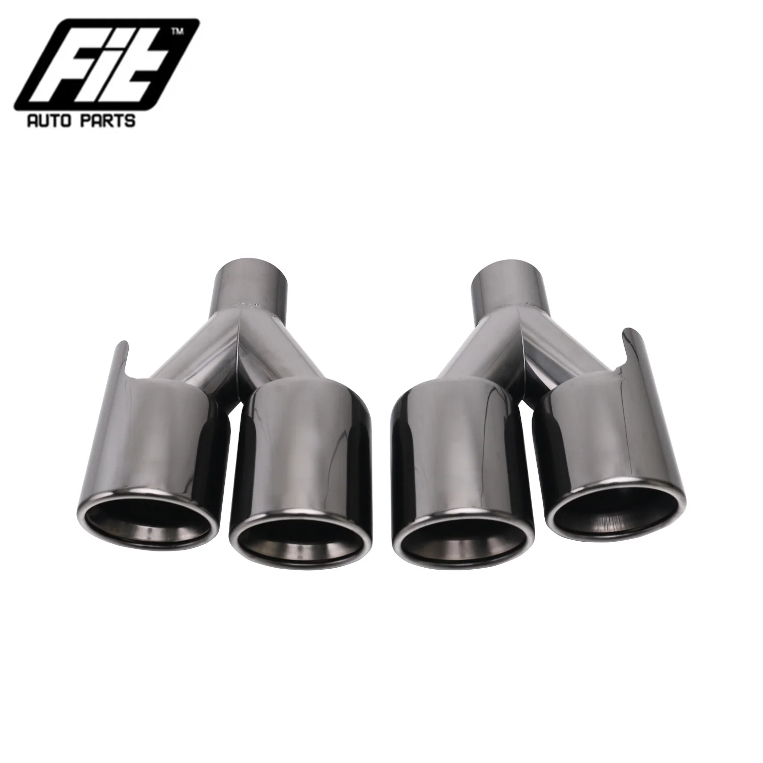 

2.25inch Car Exhaust Muffler Pipe Silver Black Welding Car Dual Exhaust Pipe for M series Stainless