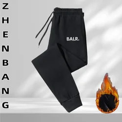 2024 BALR Men's Sports Fitness Pants Drawstring with Pocket Elastic Waist Drawstring Warm Soft Casual Daily Street Clothing