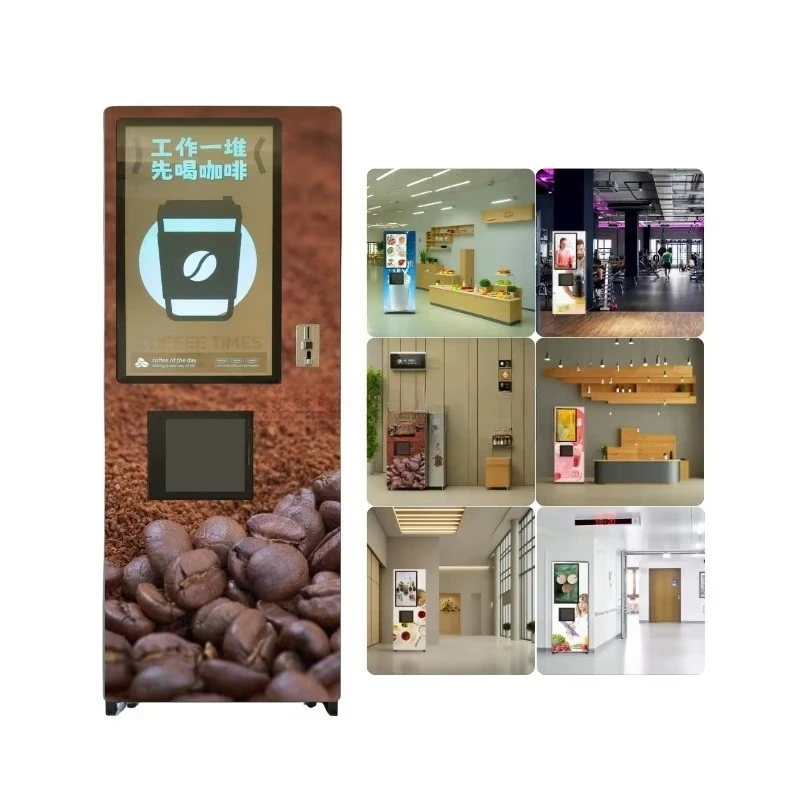 Commercial Coffee Vending Machine 220V Stable Voltage Constant Temperature Heating Auto Stir Mixed Beverage For Office Building