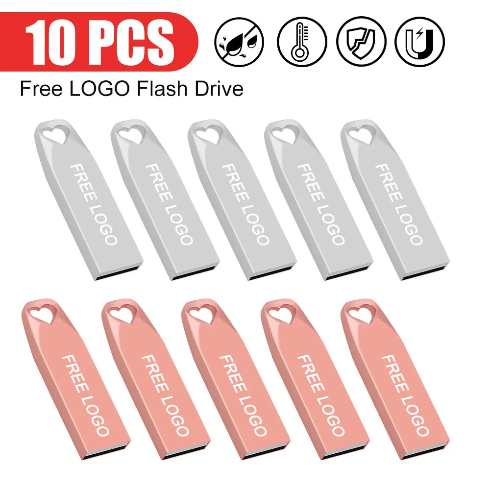 

10 шт./лот, мини-металлический USB-флешка с логотипом, USB-накопитель 4 ГБ, 8 ГБ, 16 ГБ, 32 ГБ, 64 ГБ, флэш-накопитель для фотографии