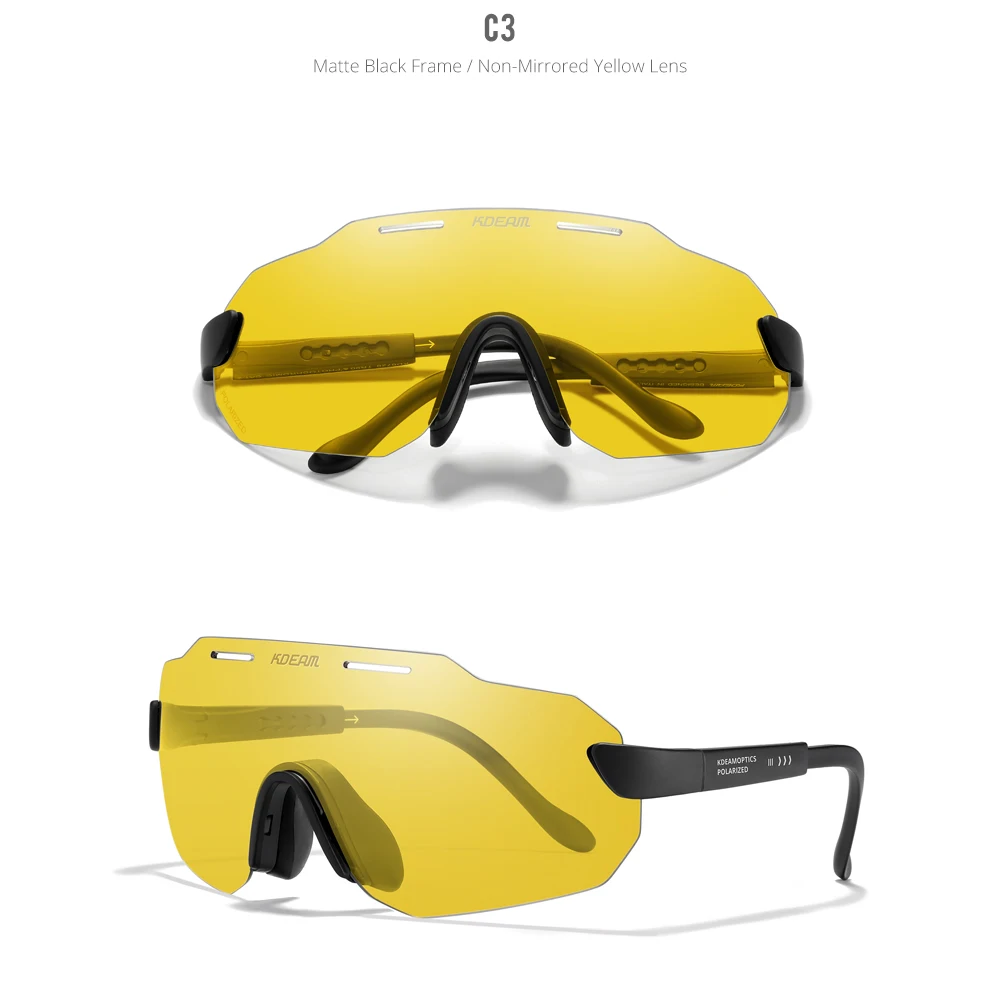 KDEAM Hohe-Ende Radfahren Gläser Ultra Licht TR90 Material Photochrome/Polarisierte Sonnenbrille Männer Einstellbare Tempel Länge – Detail 19