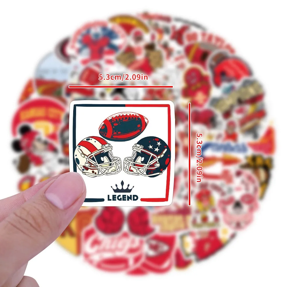 60Pcs Kansas City Chiefs Graffiti Stickers Sports for Travel Luggage Refrigerator Phone Laptop Water Cup Car