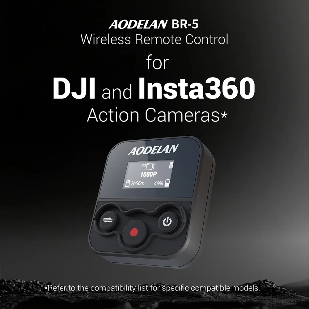 Image of Bluetooth-Fernbedienung für DJI OSMO Action 6 5pro 4 OSMO 360 mit Handgelenkschlaufe und Bildschirmanzeige für Insta360 X5 X4 X3 GO3S GO3