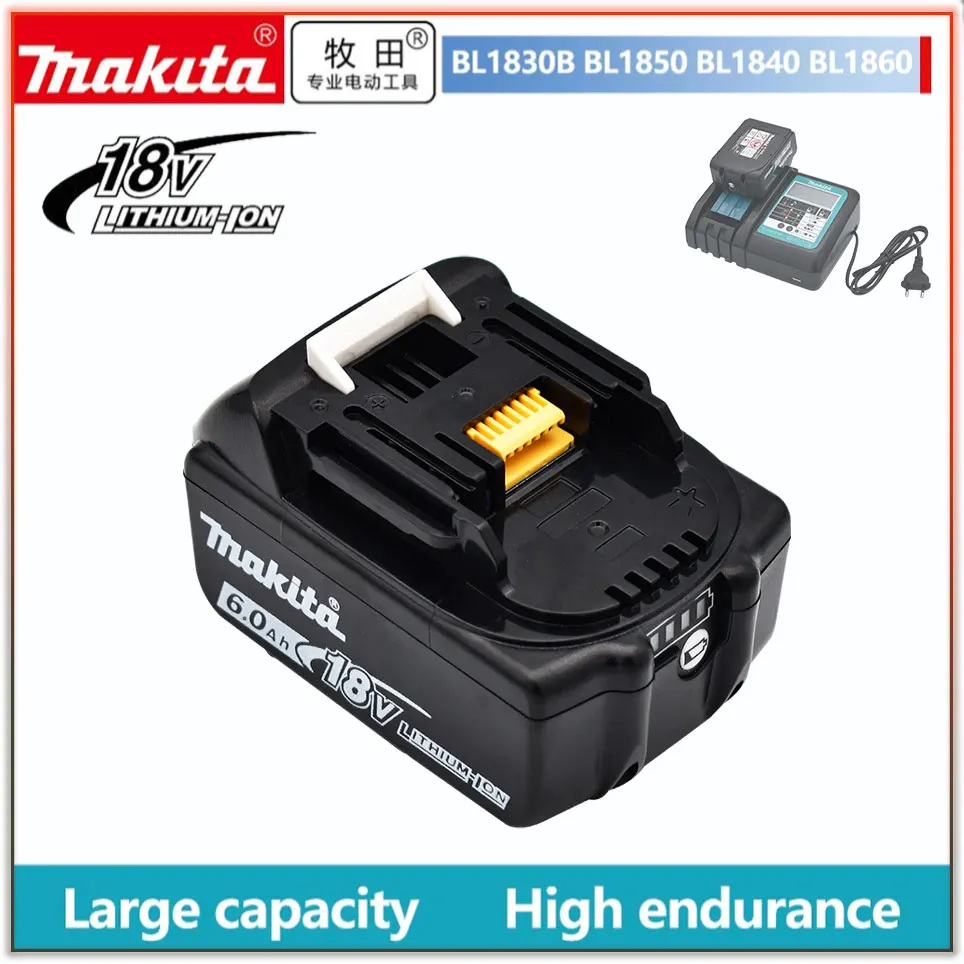

Makita 18V 6.0Ah Rechargeable Battery Original for BL1830 BL1830B BL1840 BL1840B BL1850 BL1850B Power Tools Compatible 100%
