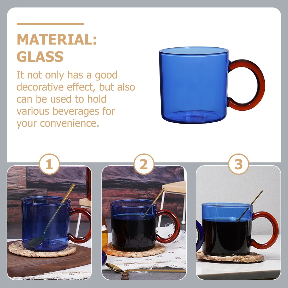 

1Pcs Glass Tumbler Creative Wide Opening Strong Material Resists Breakage for Daily Drinkware Tea Coffee Water Glass Cup