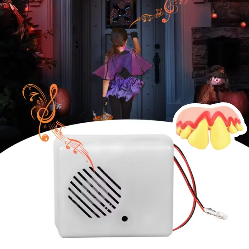 Voice-activated Scary Props Halloween Decoration Sound Sensor Scream Speaker Haunted House Horror Props Halloween Sound Sensor