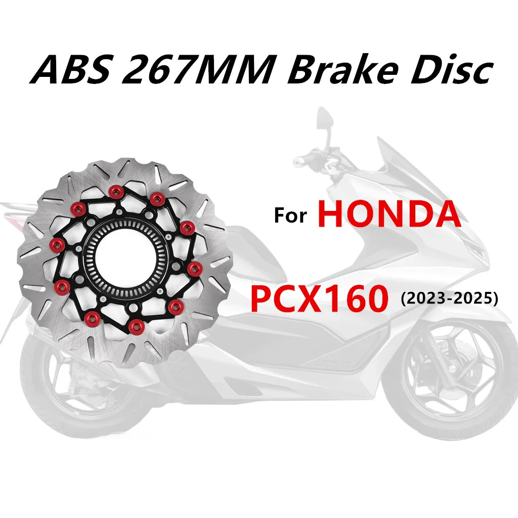 

Motorcycles Accessories 267MM Brake Disc CNC Aluminum Alloy ABS Floating Disc Rotor Brake For HONDA PCX160 2023-2025