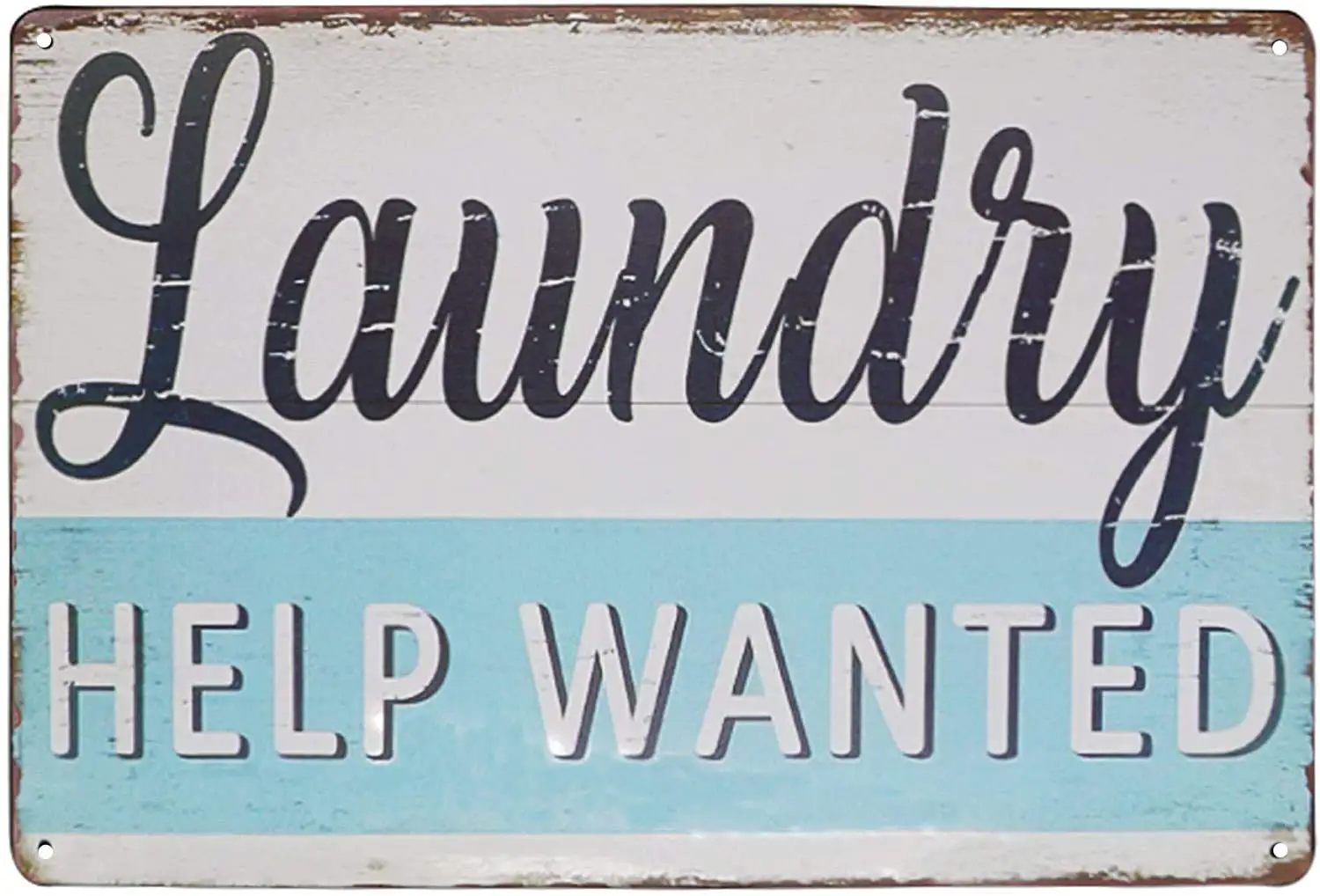 Metalsign Laundry Sign-Laundry Help Wanted Retro Farmhouse Laundry Room Metal Signage Home Wall Decoration washroom Sign Home De