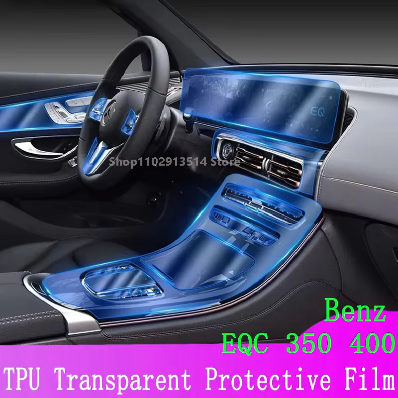 

For Benz EQC 350 400 (2020-2021) Car GPS Navigation Film LCD Screen TPU Protective Protector Decoration Interior Repair Stickers