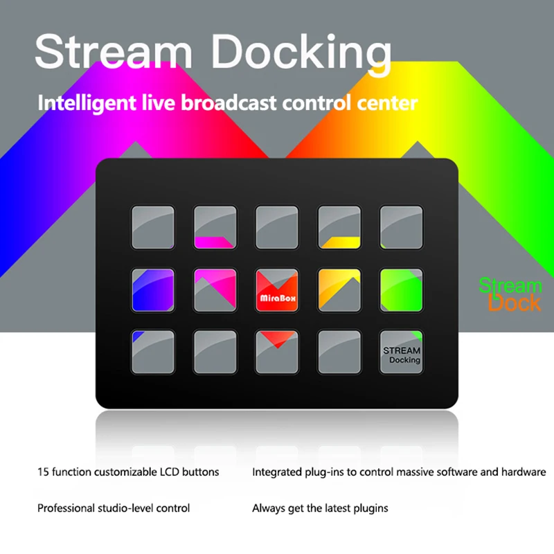 Visueel toetsenbord LCD-displaytoetsen Programmeerbaar sneltoetsenbord Macrotoetsen Programmeerbare streamingock 293S