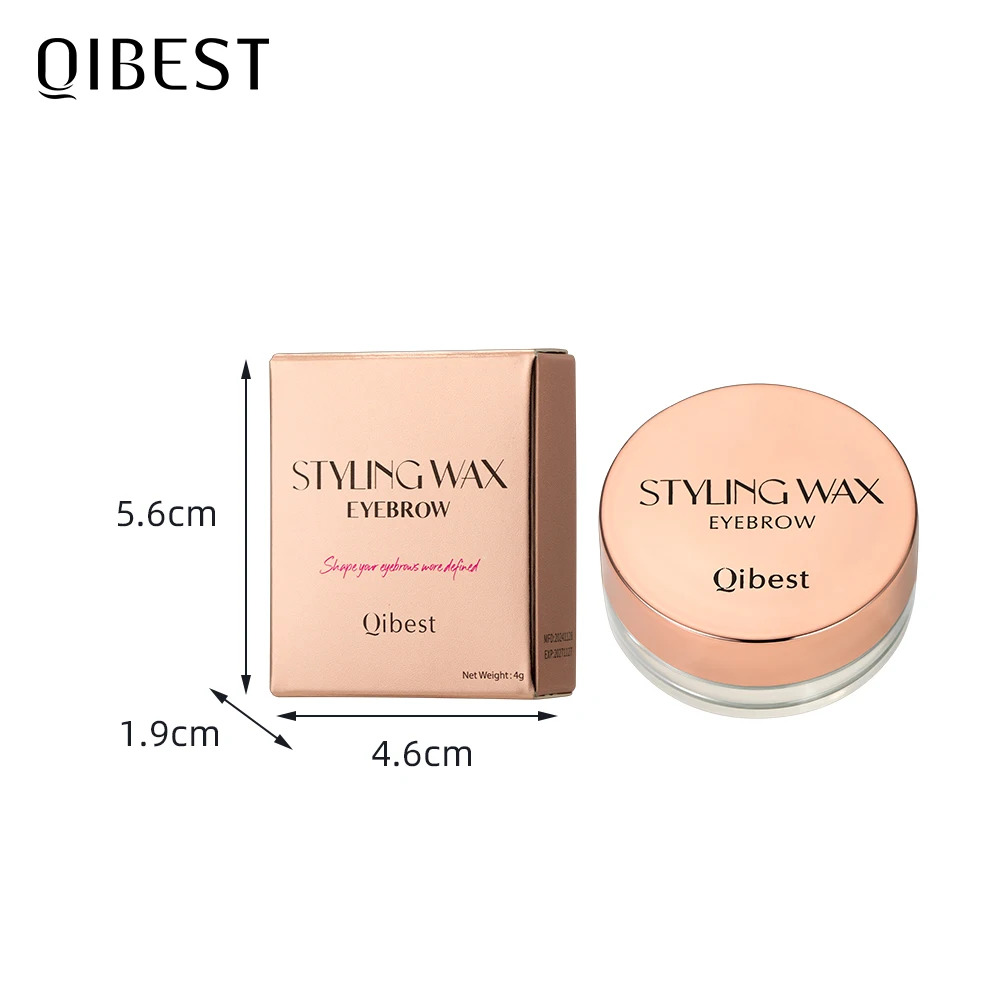 QIBEST Eyebrow Styling Gel Molding Wax Waterproof Transparent Refreshing Durable Natural Colorless Eyebrow Gel Wax Eyes Cosmetic
