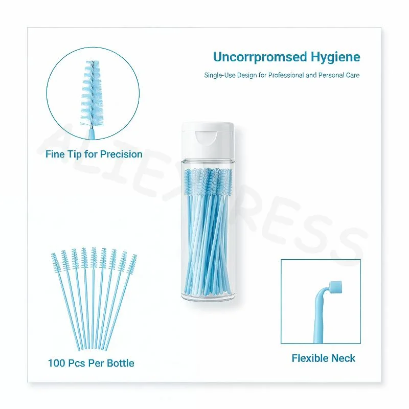Teeth Oral Dentist Materials Extension Tools 100Pcs/Bottle Dental Micro Brush Applicators Brush