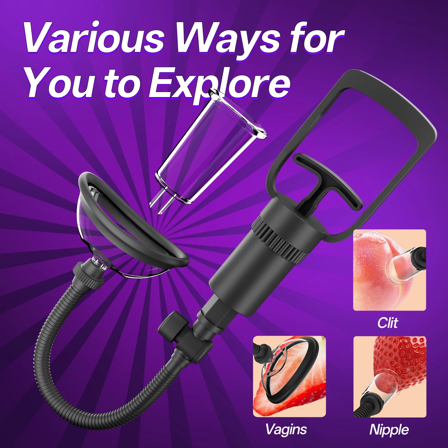 Pull Rod Pussy Pump Vagina Clitoris Sucker Manual Women Breast Massage Nipple Stimulator Enlarge Vacuum Pump Cover Adult Sex Toy view 3