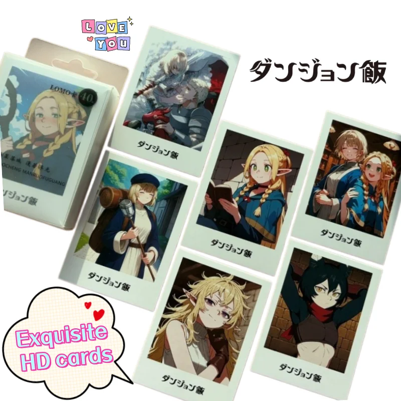 Delicious in Dungeon Marcille Chilchuck Exquisite hochauflösende Postkarte mit hohem Farbwert, Animations-Cartoon-Grußkarte als Geschenk – Detail 1